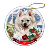 American Eskimo Howliday Dog Christmas Ornament