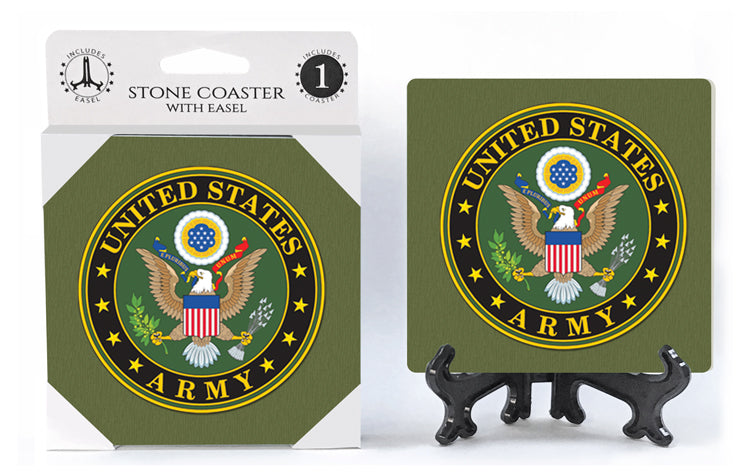 United States US Army Stone Drink Coaster