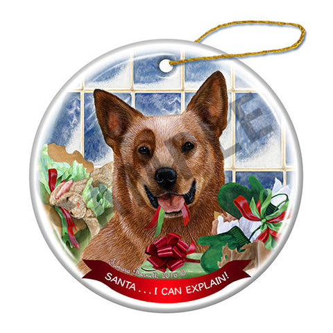 Australian Cattle Dog Red Tick Howliday Dog Christmas Ornament