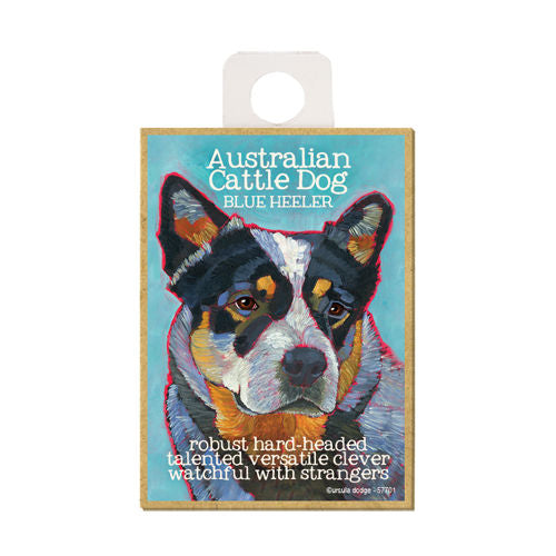 Australian Cattle Dog Ursula Dodge Wood Dog Magnet