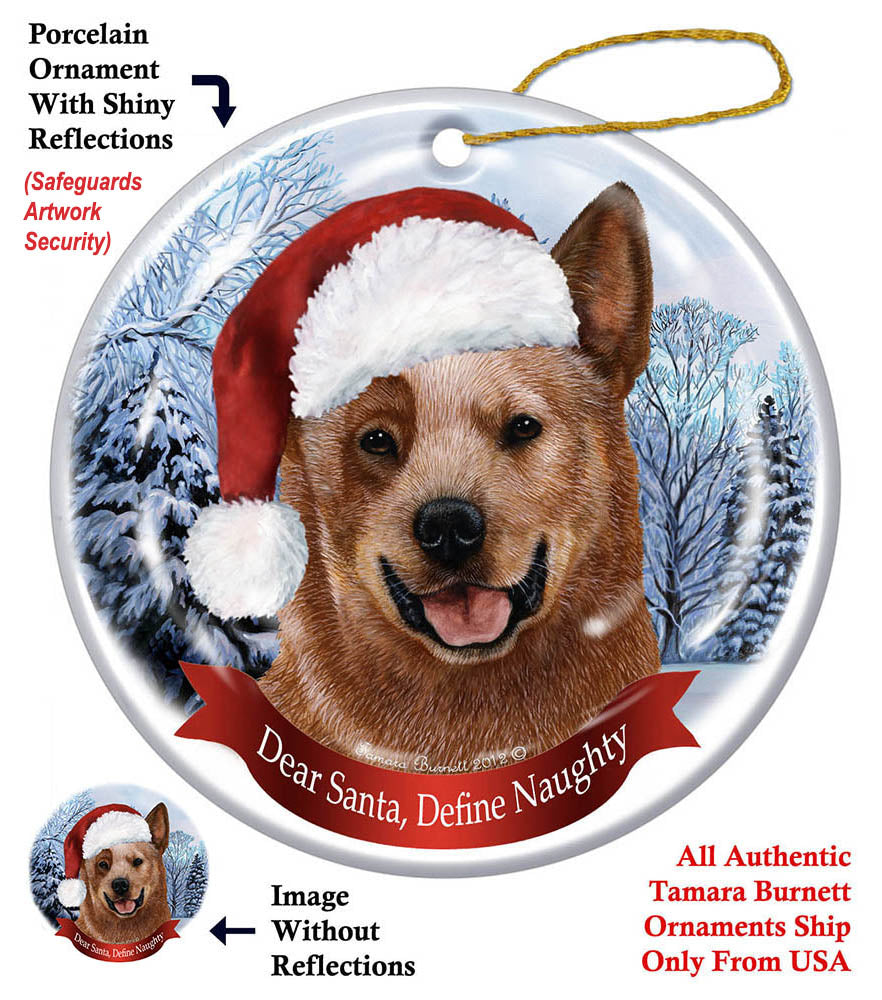 Australian Cattle Dog Red Tick Howliday Dog Christmas Ornament