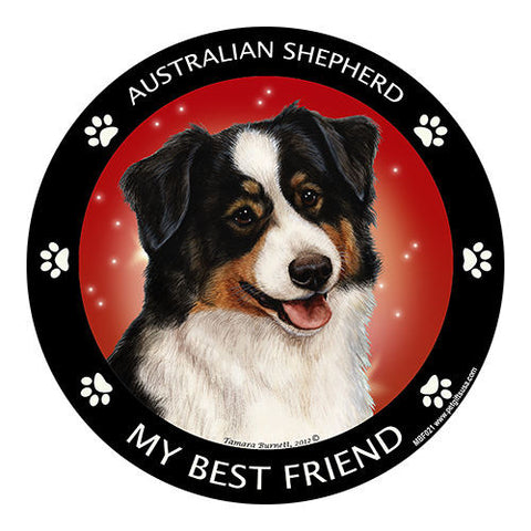 Australian Shepherd Black Tri My Best Friend Dog Breed Magnet