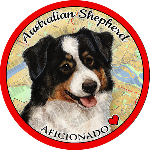 Australian Shepherd Black Tri Absorbent Porcelain Dog Breed Car Coaster