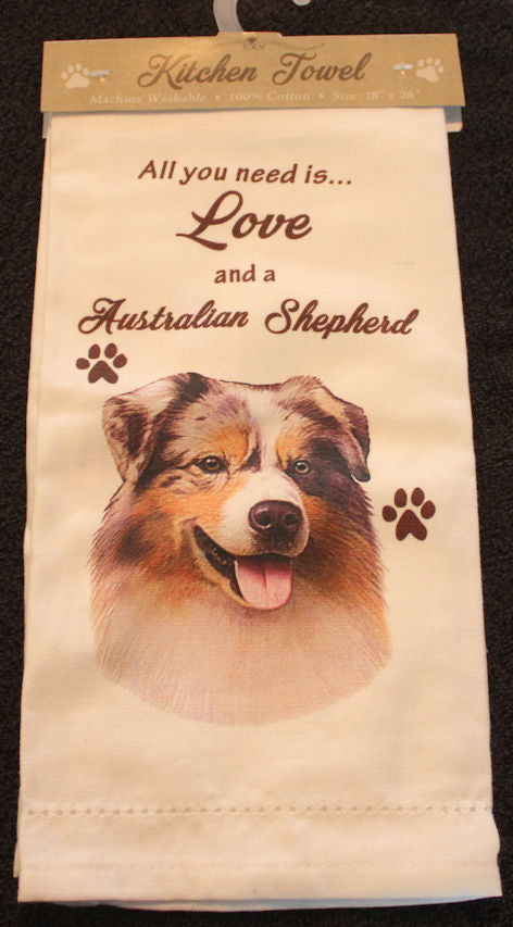 Australian Shepherd Dish Towel