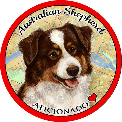 Australian Shepherd Red Tri Absorbent Porcelain Dog Breed Car Coaster