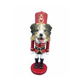 Australian Shepherd Dog Toy Soldier Nutcracker Christmas Ornament
