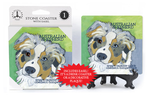 Australian Shepherd Dog Ursula Dodge Drink Coaster