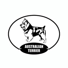 Australian Terrier Euro Vinyl Dog Car Sticker