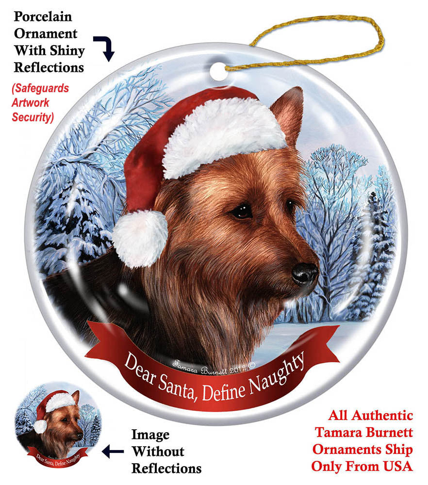 Australian Terrier Howliday Dog Christmas Ornament
