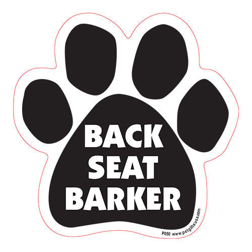 Back Seat Barker Dog Paw Magnet