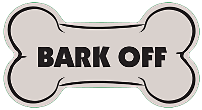 Bark Off Dog Bone Car Sticker