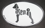 Basenji Euro Dog Breed Car Sticker Decal