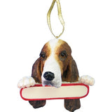 Basset Hound Santa's Pal Christmas Ornament