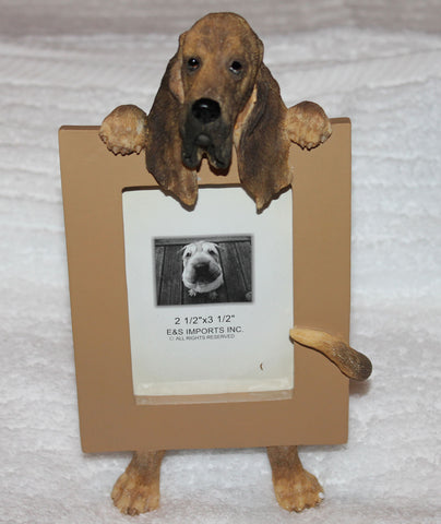 Bloodhound Dog Picture Frame Holder