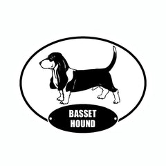 Basset Hound Euro Vinyl Dog Car Sticker