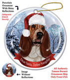 Basset Hound Howliday Dog Christmas Ornament