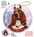 Basset Hound Howliday Dog Christmas Ornament