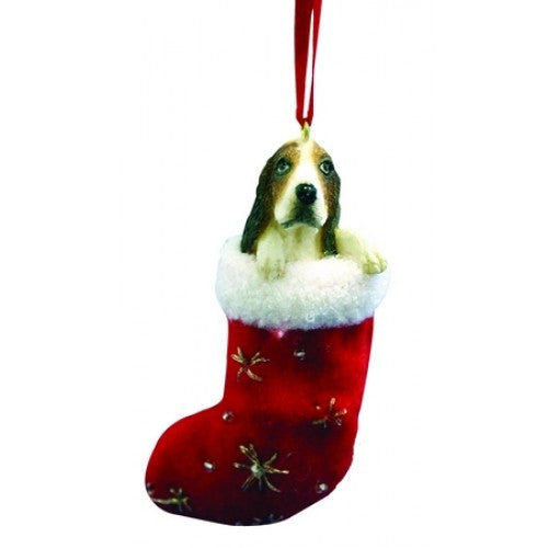 Santa's Little Pals Basset Hound Christmas Ornament