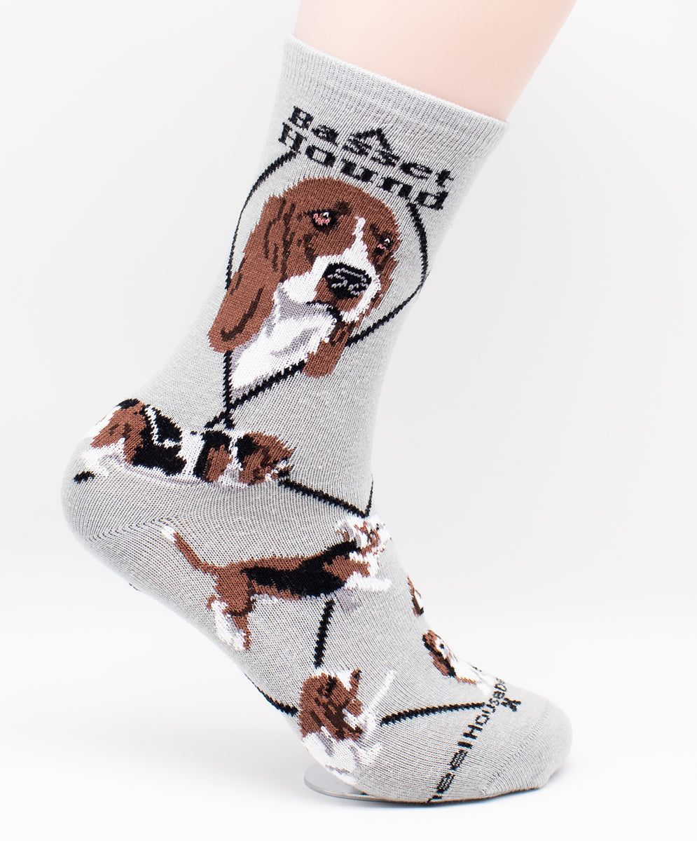 Basset Hound Dog Breed Novelty Socks