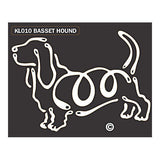 K Line Basset Hound Dog Window Decal Tattoo