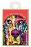 Basset Hound All You Need Is Love And A Dog Dean Russo Wood Dog Magnet