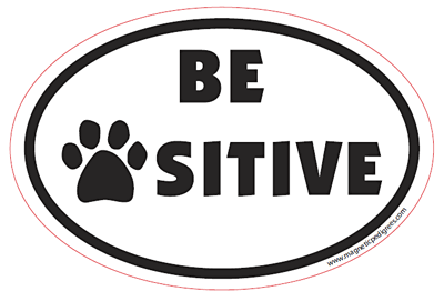 Be Pawsitive Euro Style Oval Dog Magnet