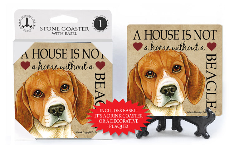 Beagle A House Is Not A Home Stone Drink Coaster