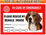Beagle Emergency Window Cling