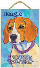Beagle Ursula Dodge Wood Dog Sign