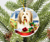 Bearded Collie Howliday Dog Christmas Ornament
