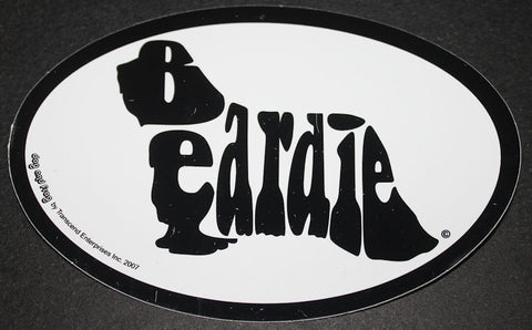 Bearded Collie Beardie Euro Dog Breed Car Sticker Decal