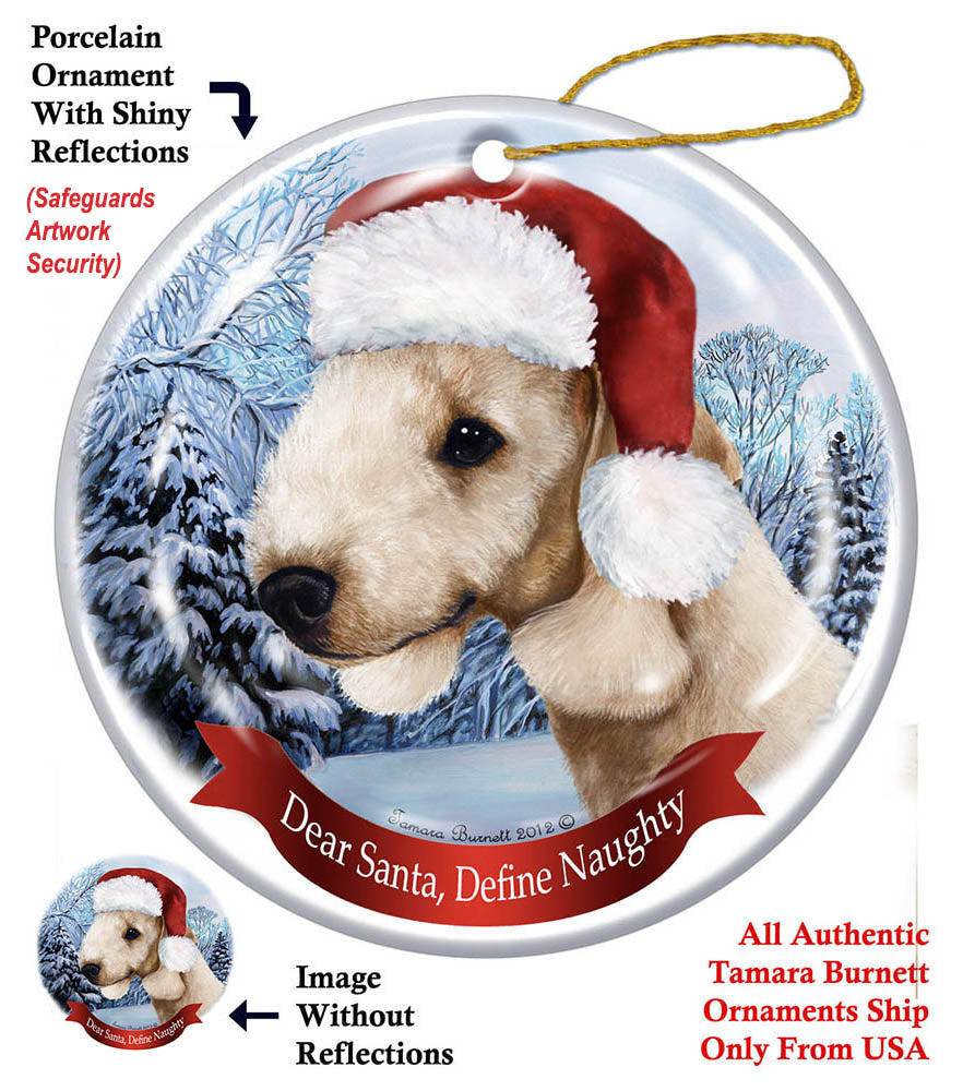 Bedlington Terrier Sandy Howliday Dog Christmas Ornament
