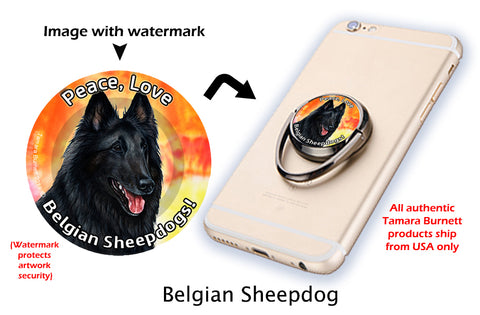 Belgian Sheepdog Phone Buddy Cellphone Ring Stand