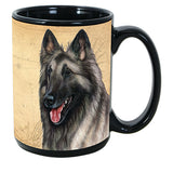 Faithful Friends Belgian Tervuren Grey Dog Breed Coffee Mug