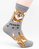 Bengal Socks Cat Breed Foozy Novelty Socks