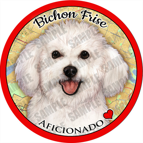 Bichon Frise Absorbent Porcelain Dog Breed Car Coaster