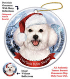 Bichon Frise Howliday Dog Christmas Ornament