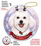 Bichon Frise Howliday Dog Christmas Ornament