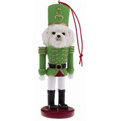 Bichon Frise Dog Toy Soldier Nutcracker Christmas Ornament