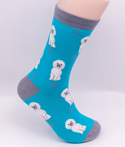 Poodle White Dog Breed Novelty Socks