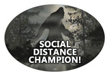 Bigfoot Social Distance Champion Euro Magnet