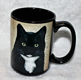 Faithful Friends Black and White Tuxedo Cat Dog Breed Coffee Mug