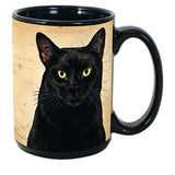 Faithful Friends Black Cat Dog Breed Coffee Mug