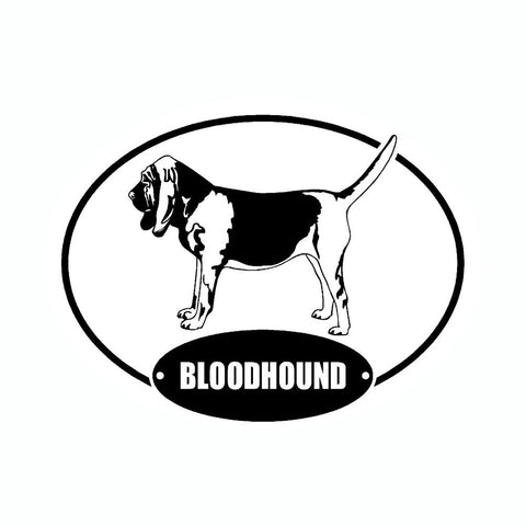Bloodhound Euro Vinyl Dog Car Sticker