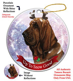 Bloodhound Howliday Dog Christmas Ornament
