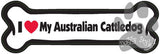 I Love My Australian Cattledog Dog Bone Magnet