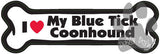 I Love My Blue Tick Coonhound Dog Bone Magnet