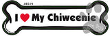 I Love My Chiweenie Dog Bone Magnet