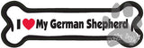 I Love My German Shepherd Dog Bone Magnet