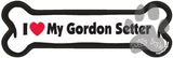 I Love My Gordon Setter Dog Bone Magnet